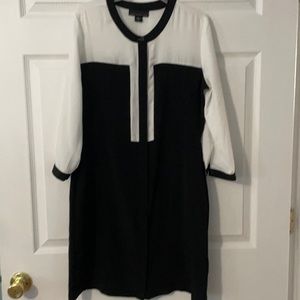 Attention 3/4 sleeve button up dress